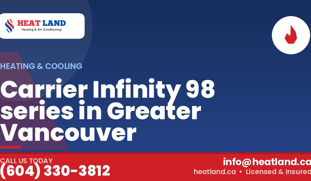 Carrier Infinity 98 series in Greater Vancouver — HeatLand Heating & Cooling, licensed HVAC in Greater Vancouver. Call (604) 330-3812.
