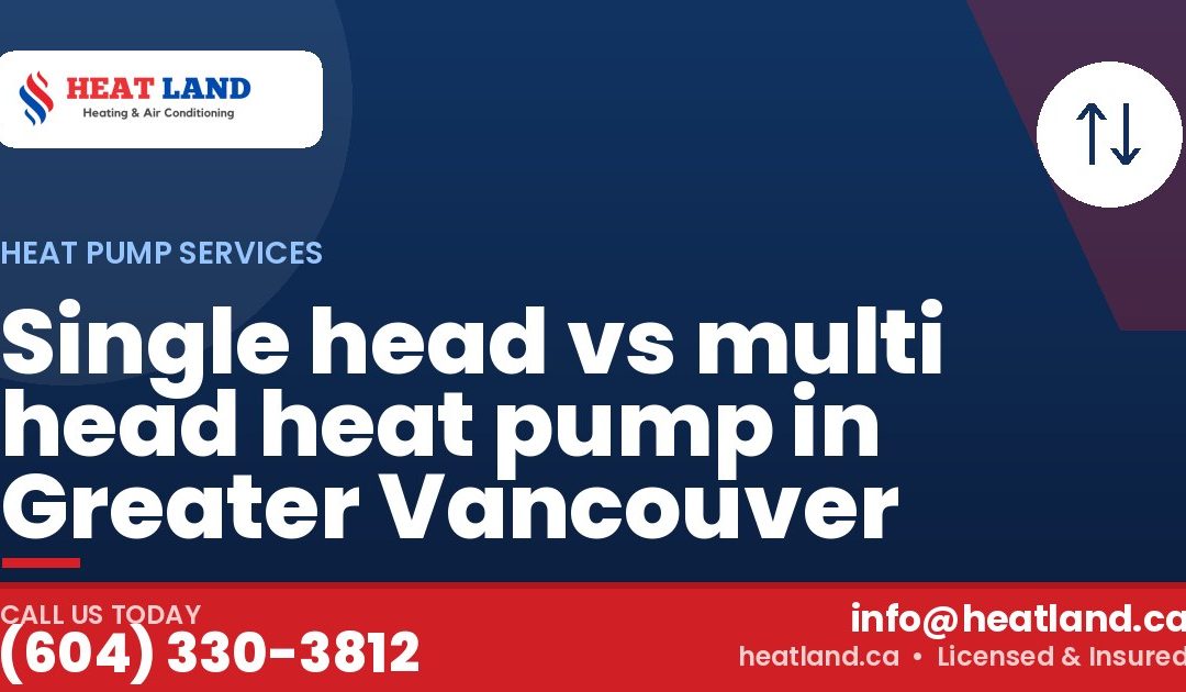Single head vs multi head heat pump in Greater Vancouver — HeatLand Heating & Cooling, licensed HVAC in Greater Vancouver. Call (604) 330-3812.