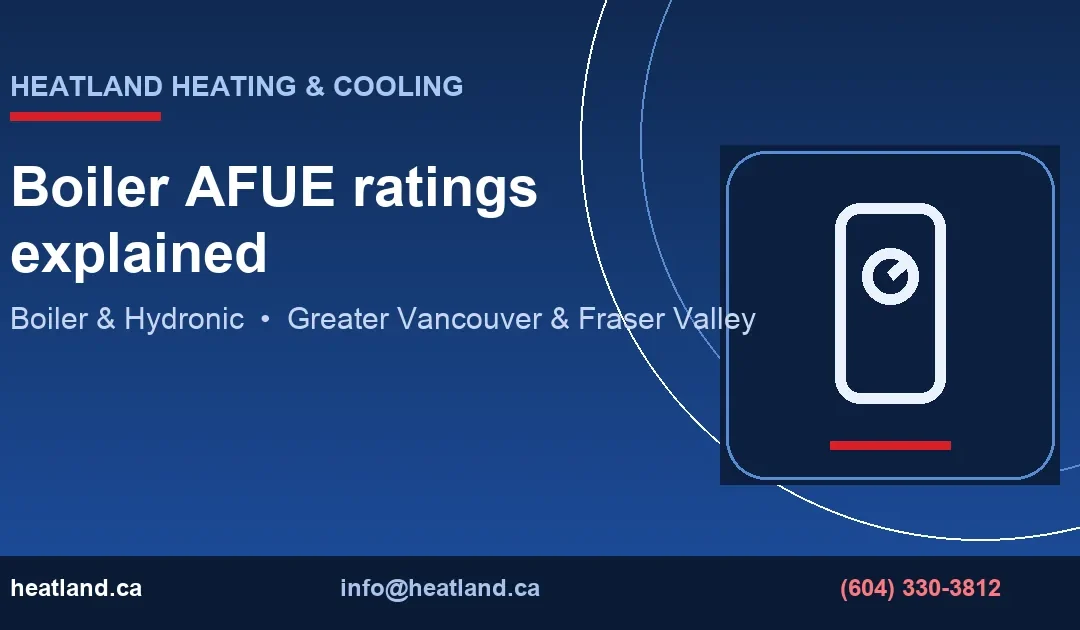 Boiler AFUE ratings explained — HeatLand Heating & Cooling licensed HVAC technicians, Metro Vancouver & Fraser Valley