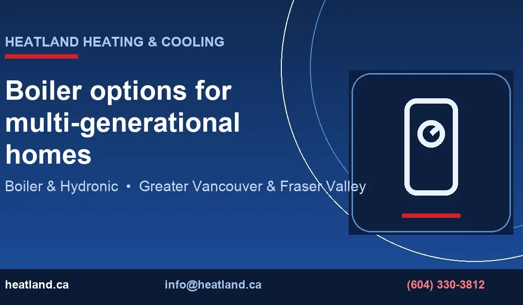 Boiler options for multi-generational homes — HeatLand Heating & Cooling licensed HVAC technicians, Metro Vancouver & Fraser Valley