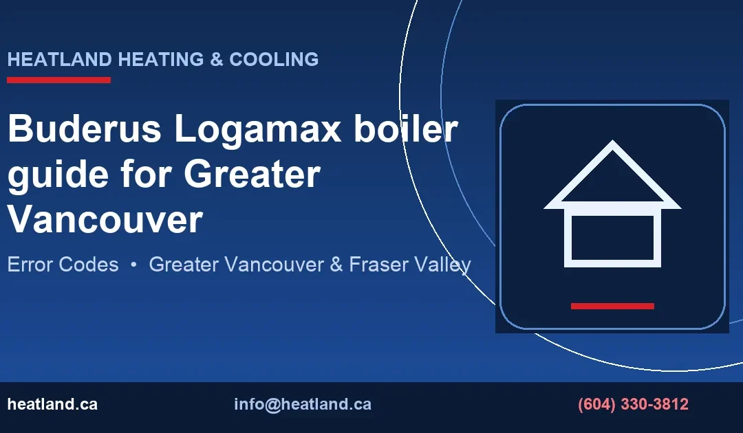 Buderus Logamax boiler guide for Greater Vancouver — HeatLand Heating & Cooling licensed HVAC technicians, Metro Vancouver & Fraser Valley