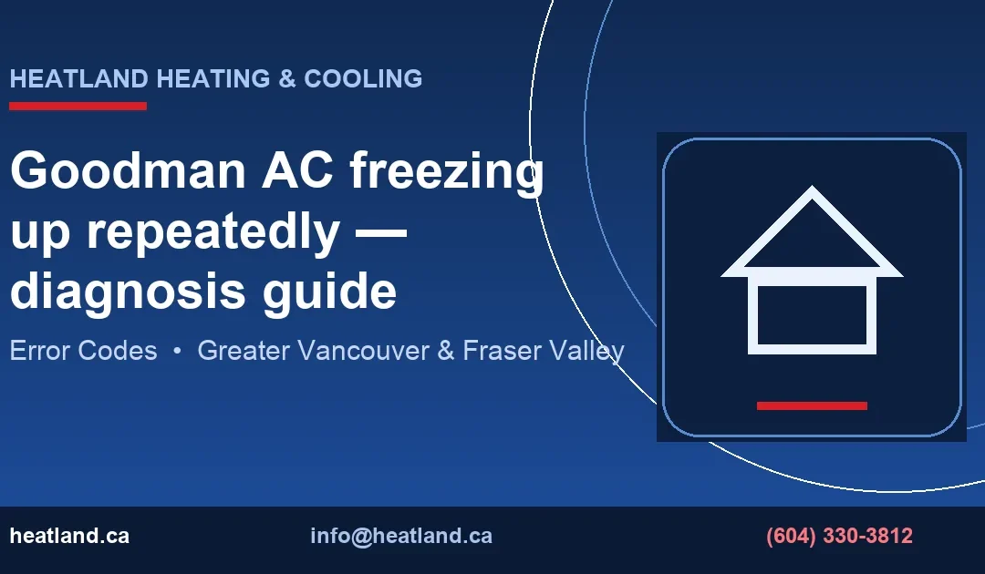Goodman AC Freezing Up Repeatedly? Diagnosis Guide