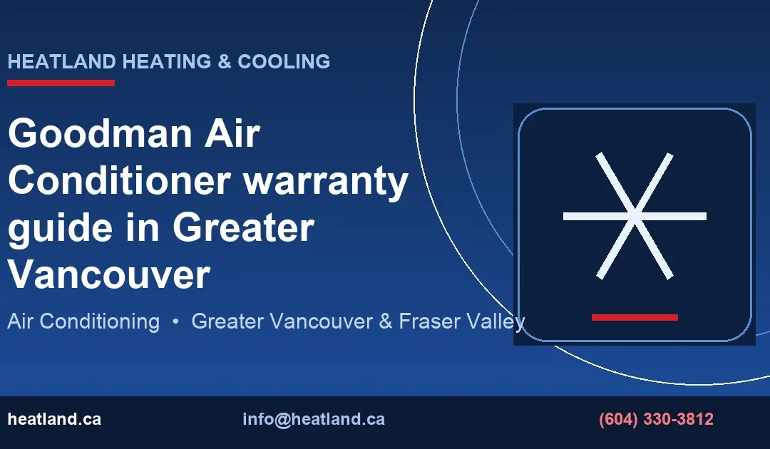 Goodman Air Conditioner warranty guide in Greater Vancouver — HeatLand Heating & Cooling licensed HVAC technicians, Metro Vancouver & Fraser Valley