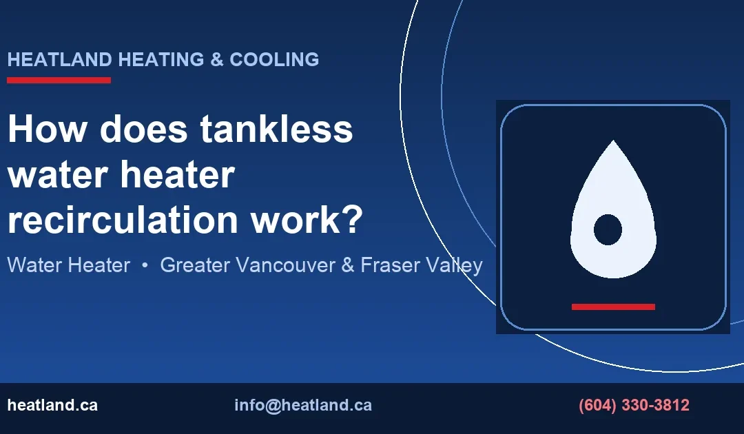 How does tankless water heater recirculation work? — HeatLand Heating & Cooling licensed HVAC technicians, Metro Vancouver & Fraser Valley