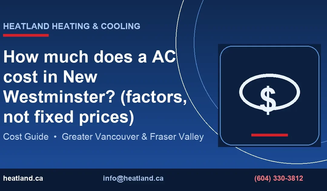 How much does a AC cost in New Westminster? (factors, not fixed prices) — HeatLand Heating & Cooling licensed HVAC technicians, Metro Vancouver & Fraser Valley