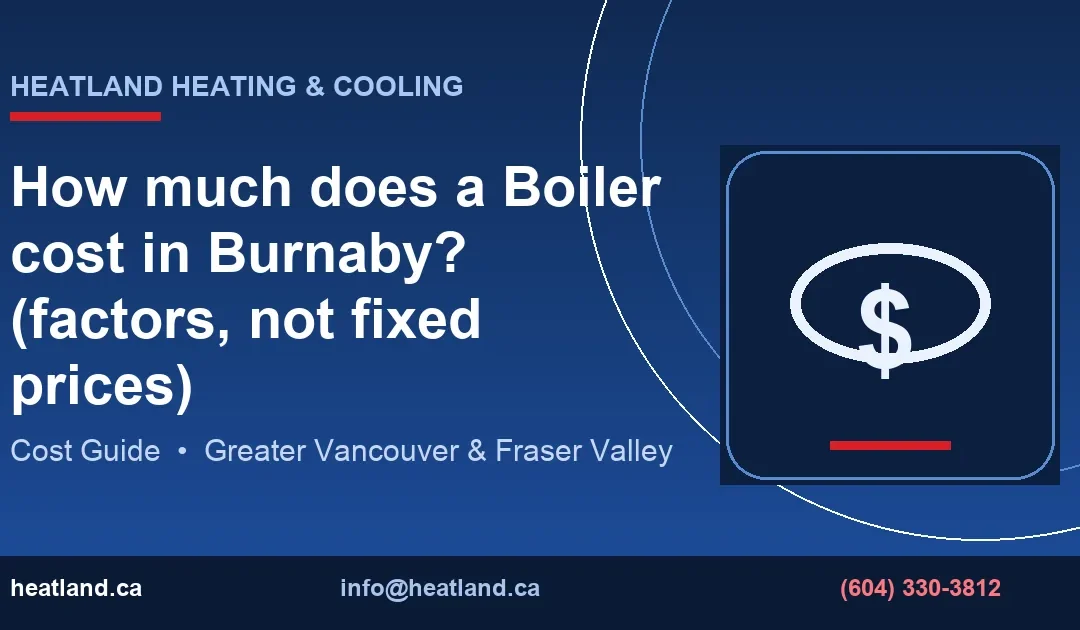 How much does a Boiler cost in Burnaby? (factors, not fixed prices) — HeatLand Heating & Cooling licensed HVAC technicians, Metro Vancouver & Fraser Valley