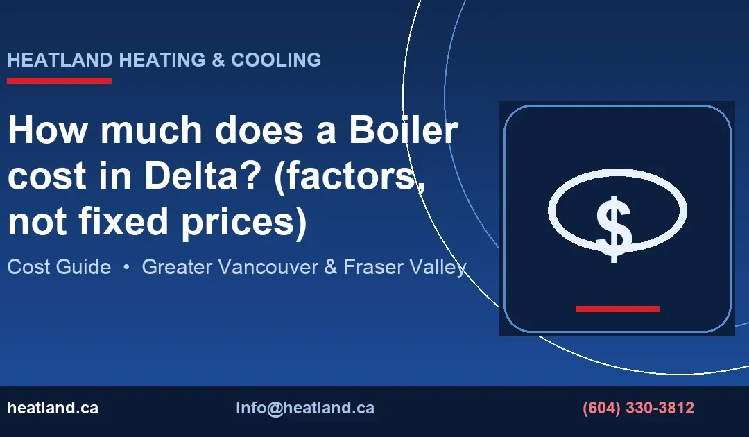 How much does a Boiler cost in Delta? (factors, not fixed prices) — HeatLand Heating & Cooling licensed HVAC technicians, Metro Vancouver & Fraser Valley