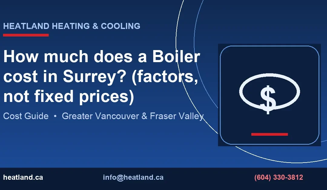 How much does a Boiler cost in Surrey? (factors, not fixed prices) — HeatLand Heating & Cooling licensed HVAC technicians, Metro Vancouver & Fraser Valley