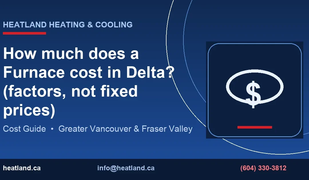 How much does a Furnace cost in Delta? (factors, not fixed prices) — HeatLand Heating & Cooling licensed HVAC technicians, Metro Vancouver & Fraser Valley