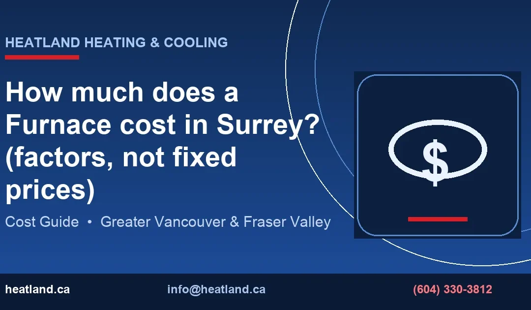 How much does a Furnace cost in Surrey? (factors, not fixed prices) — HeatLand Heating & Cooling licensed HVAC technicians, Metro Vancouver & Fraser Valley