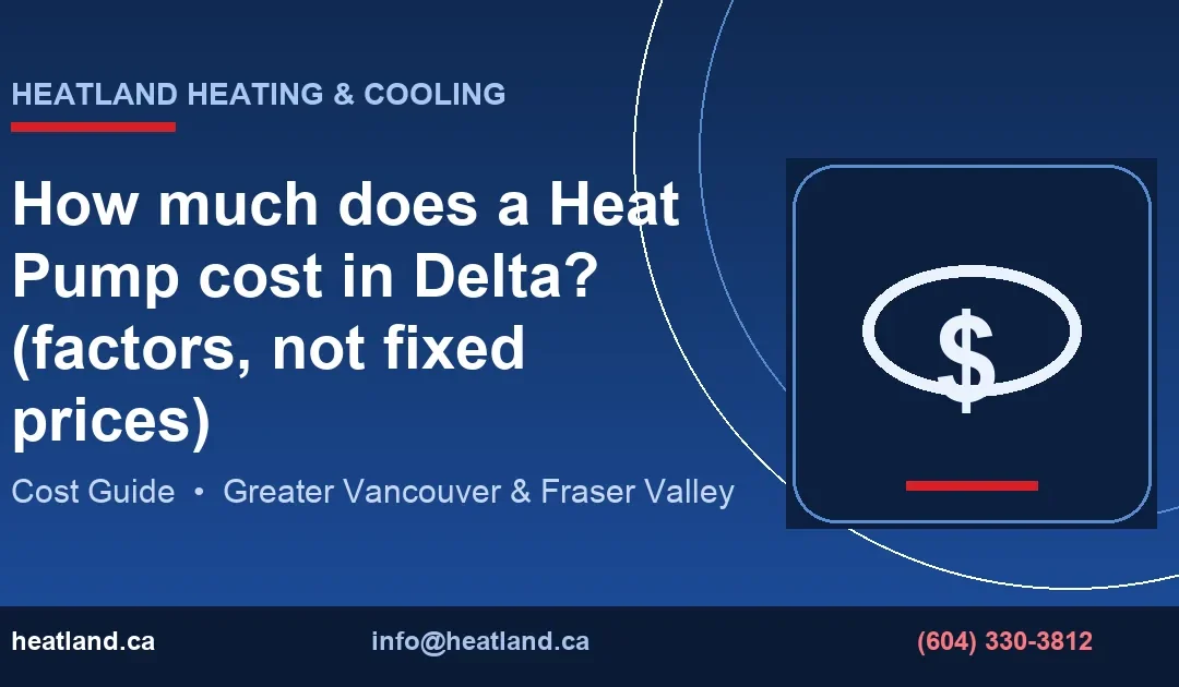 How much does a Heat Pump cost in Delta? (factors, not fixed prices) — HeatLand Heating & Cooling licensed HVAC technicians, Metro Vancouver & Fraser Valley