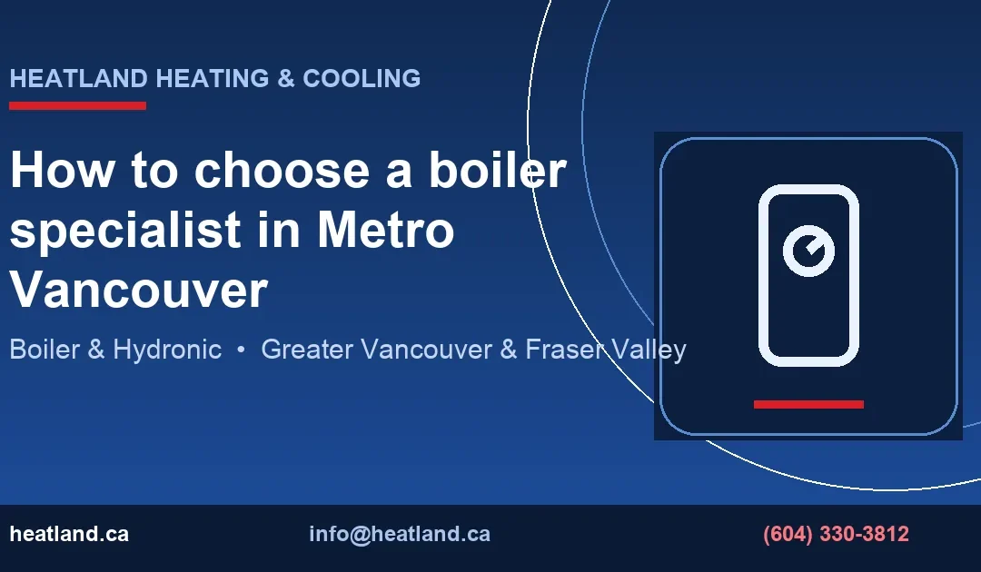 How to choose a boiler specialist in Metro Vancouver — HeatLand Heating & Cooling licensed HVAC technicians, Metro Vancouver & Fraser Valley