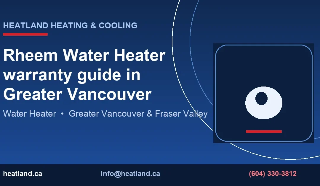 Rheem Water Heater warranty guide in Greater Vancouver — HeatLand Heating & Cooling licensed HVAC technicians, Metro Vancouver & Fraser Valley