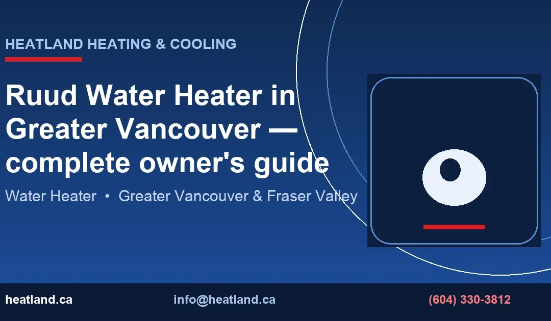 Ruud Water Heater in Greater Vancouver — complete owner's guide — HeatLand Heating & Cooling licensed HVAC technicians, Metro Vancouver & Fraser Valley