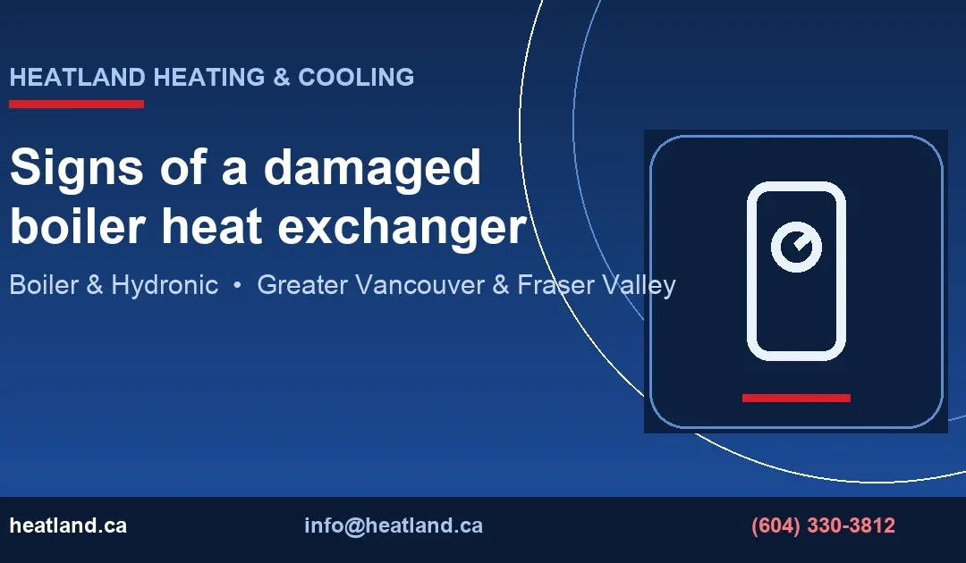 Signs of a damaged boiler heat exchanger — HeatLand Heating & Cooling licensed HVAC technicians, Metro Vancouver & Fraser Valley