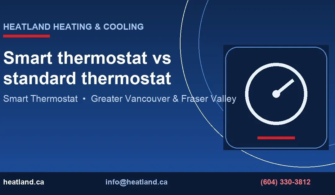 Smart thermostat vs standard thermostat — HeatLand Heating & Cooling licensed HVAC technicians, Metro Vancouver & Fraser Valley