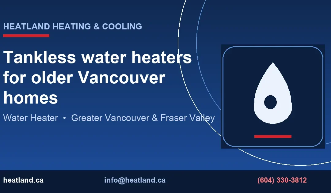 Tankless water heaters for older Vancouver homes — HeatLand Heating & Cooling licensed HVAC technicians, Metro Vancouver & Fraser Valley