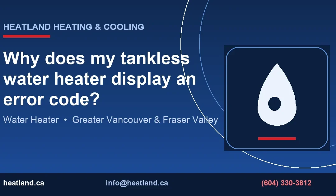 Why does my tankless water heater display an error code? — HeatLand Heating & Cooling licensed HVAC technicians, Metro Vancouver & Fraser Valley