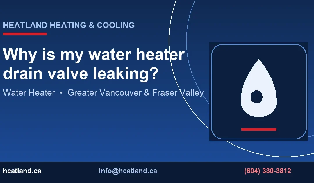 Why is my water heater drain valve leaking? — HeatLand Heating & Cooling licensed HVAC technicians, Metro Vancouver & Fraser Valley